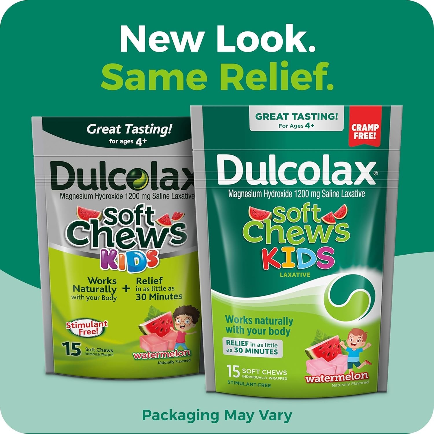 Dulcolax Kids Saline Laxative Soft Chews Watermelon Gentle Relief 15 Count