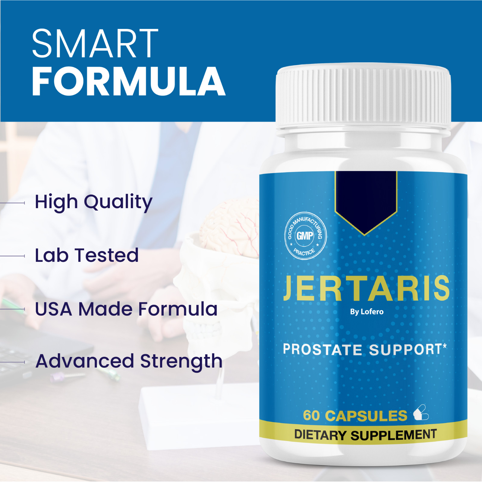 Jertaris Pills for Men’s Wellness, Jertaris Advanced Male Prostate Health (60ct)