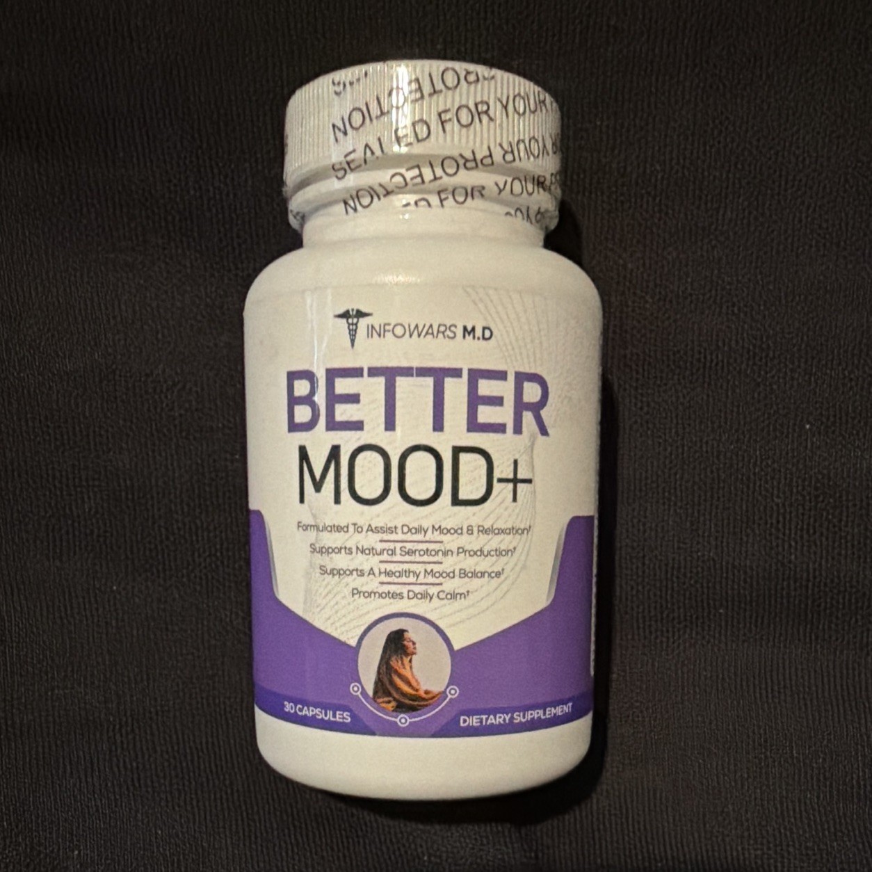 InfoWars M.D Better Mood+ Mood Support Dietary Supplement Capsules 30 ct