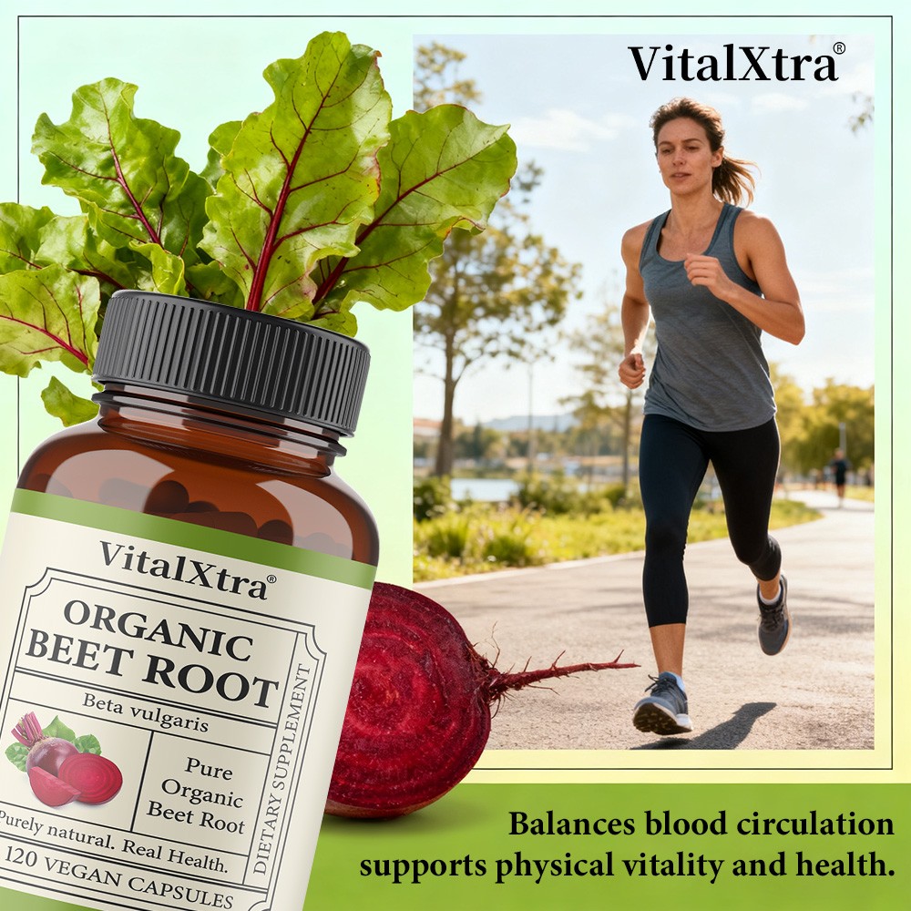 Organic Beet Root Supplement – Lowers Blood Pressure, Promotes Blood Circulation