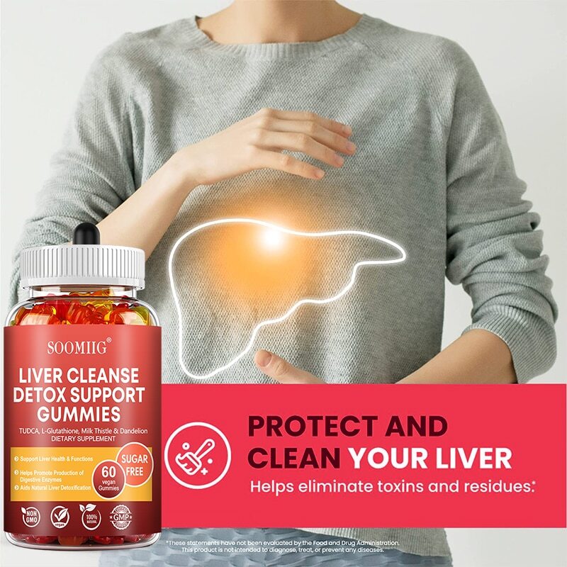 Liver Detox Gummies – Contains Milk Thistle, L-Glutathione, Purely Natural