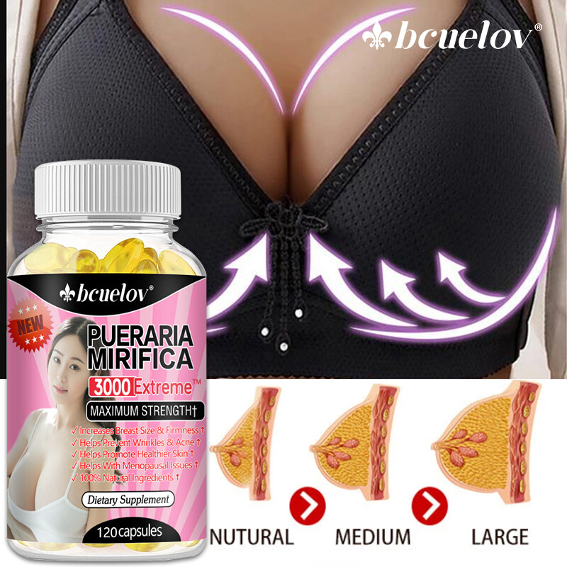 Pueraria Mirifica Extract 120 Capsules 1000Mg Increase Breast Size Firmness