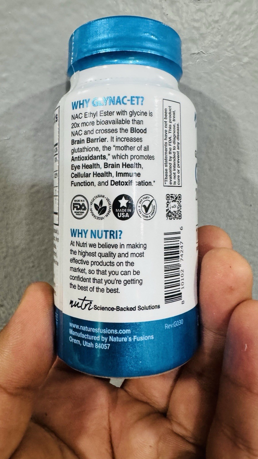 GlyNAC-ET NAC Supplement N-Acetyl Cysteine Ethyl Ester – 60 Count (Pack of 1)