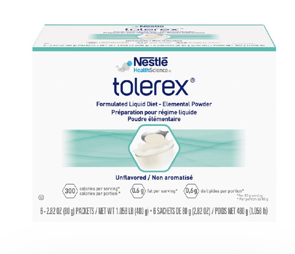 Nestle Tolerex Unflavored Elemental Powder 2.82 oz x 3 Packets – Exp 9/15/2026
