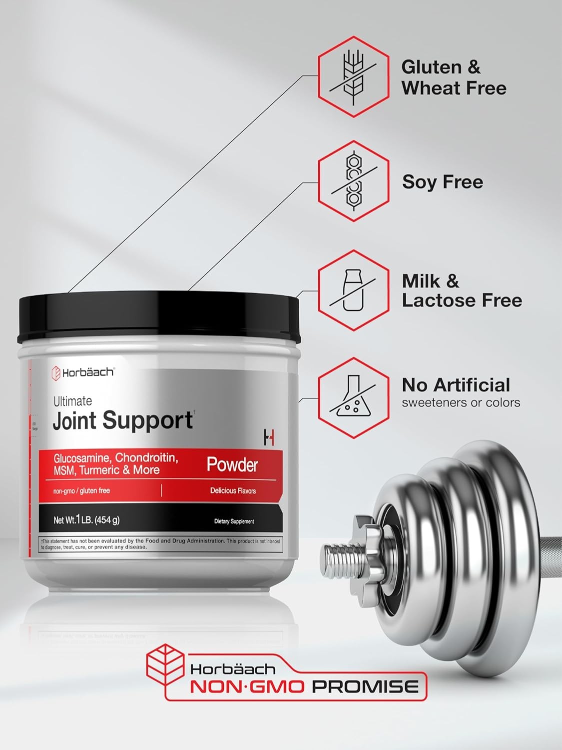 Joint Support Supplement Powder | 1 lb | Triple Action Support | by Horbaach
