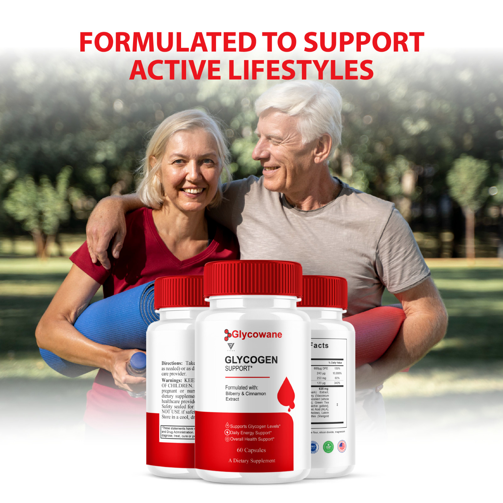 (5 Pack) Glycowane Glycogen Support, Glycowane Health Support (300 Capsules)