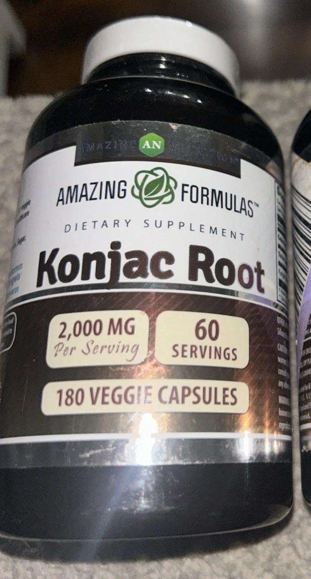 Amazing Nutrition Konjac Root 2000mg 180 Capsules Dietary Supplement Sealed