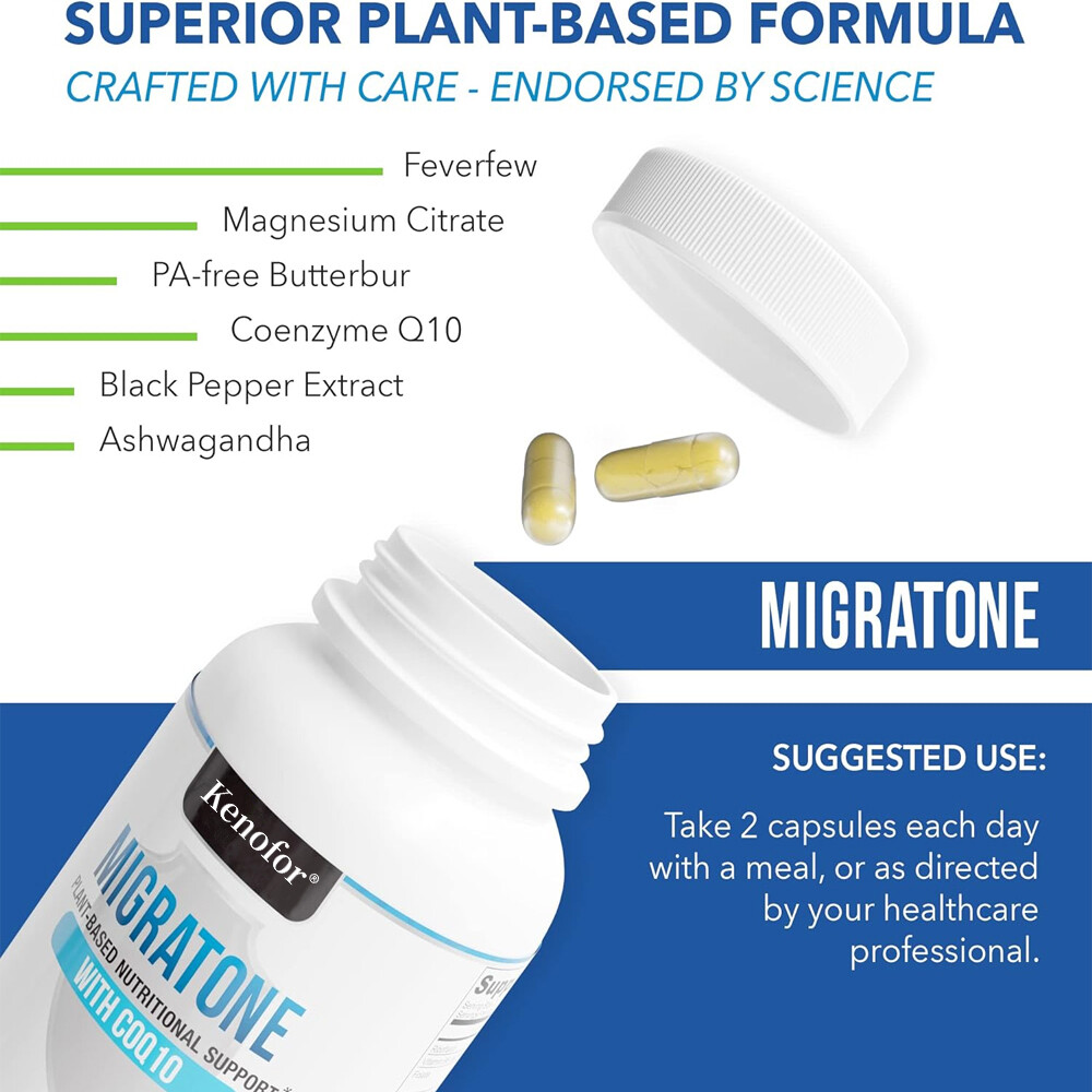 CoQ10 + Magnesium Supplement – Headache Relief, Vitamins, Brain Health Capsules
