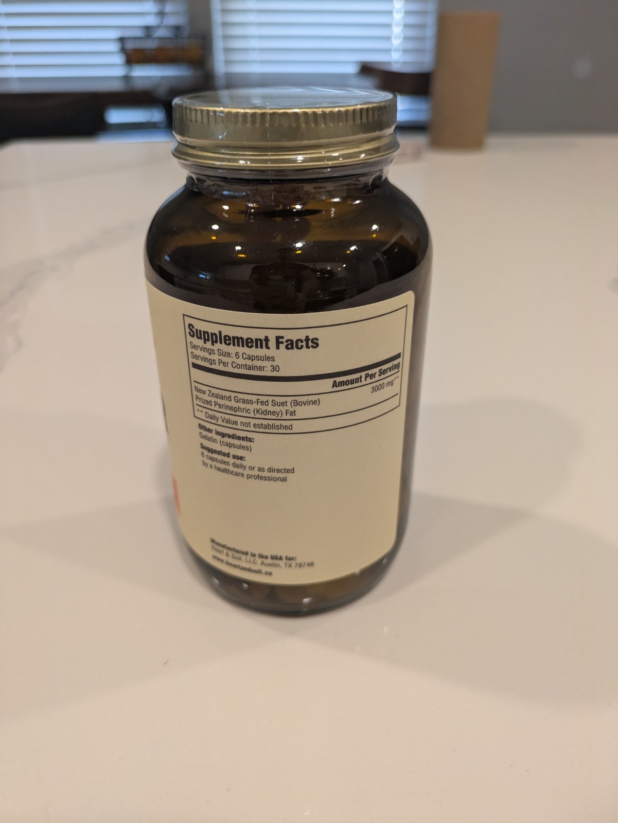 Heart & Soil Fire Starter High Stearic Acid 500mg 180 Capsules 01/27 EXP