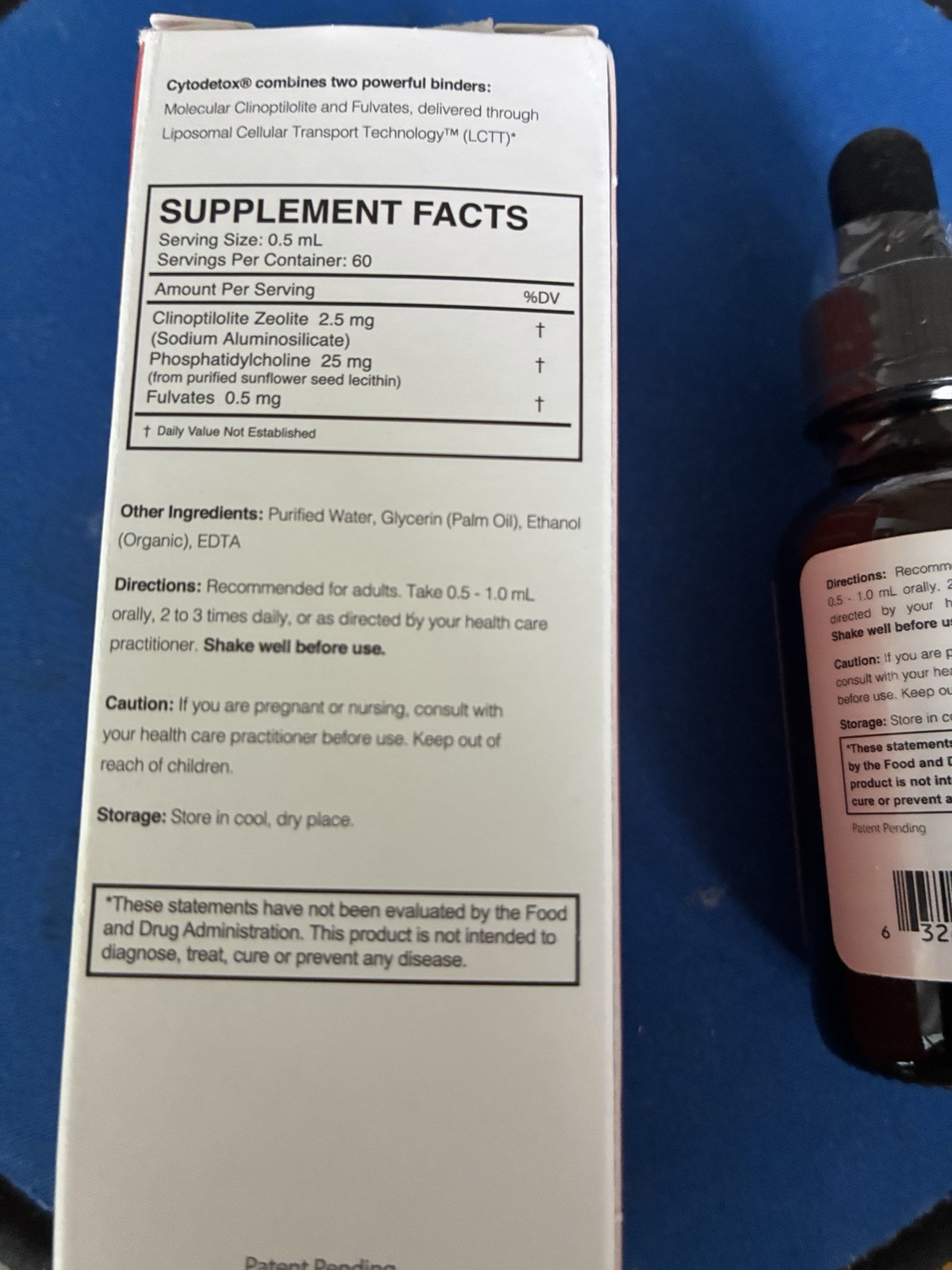 CytoDetox True Cellular Formulas 1 fl oz Detox Supplement NEW IN OPEN BOX- NIB
