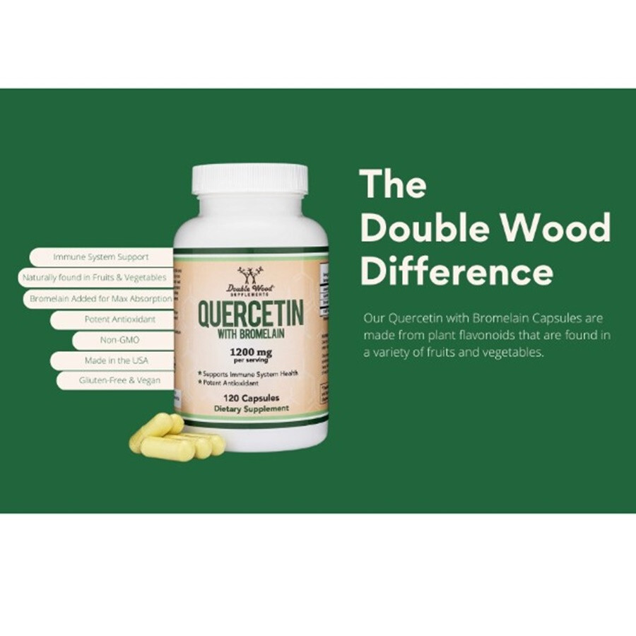 120 capsules Quercetin W/Bromelain Supports Immune System Supplement Gluten Free