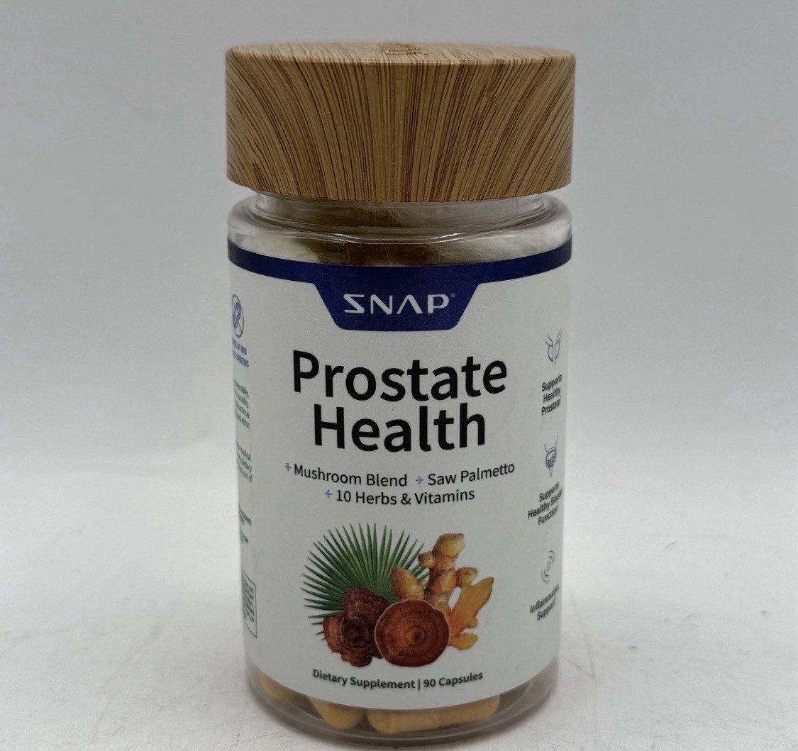 SNAP Mushroom Blend Saw Palmetto Prostate Health Supplement 90 Capsules