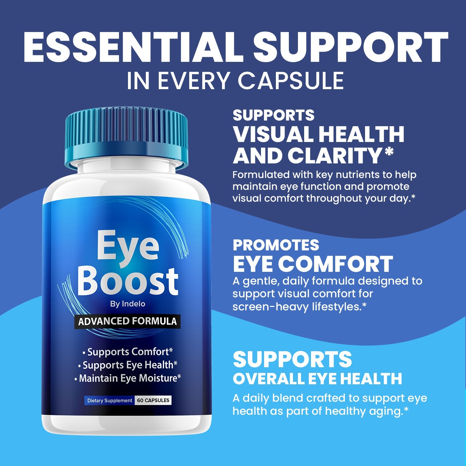 (2 Pack) Eye Boost Eye Support Supplement – EyeBoost Capsules Vitamins Healthy