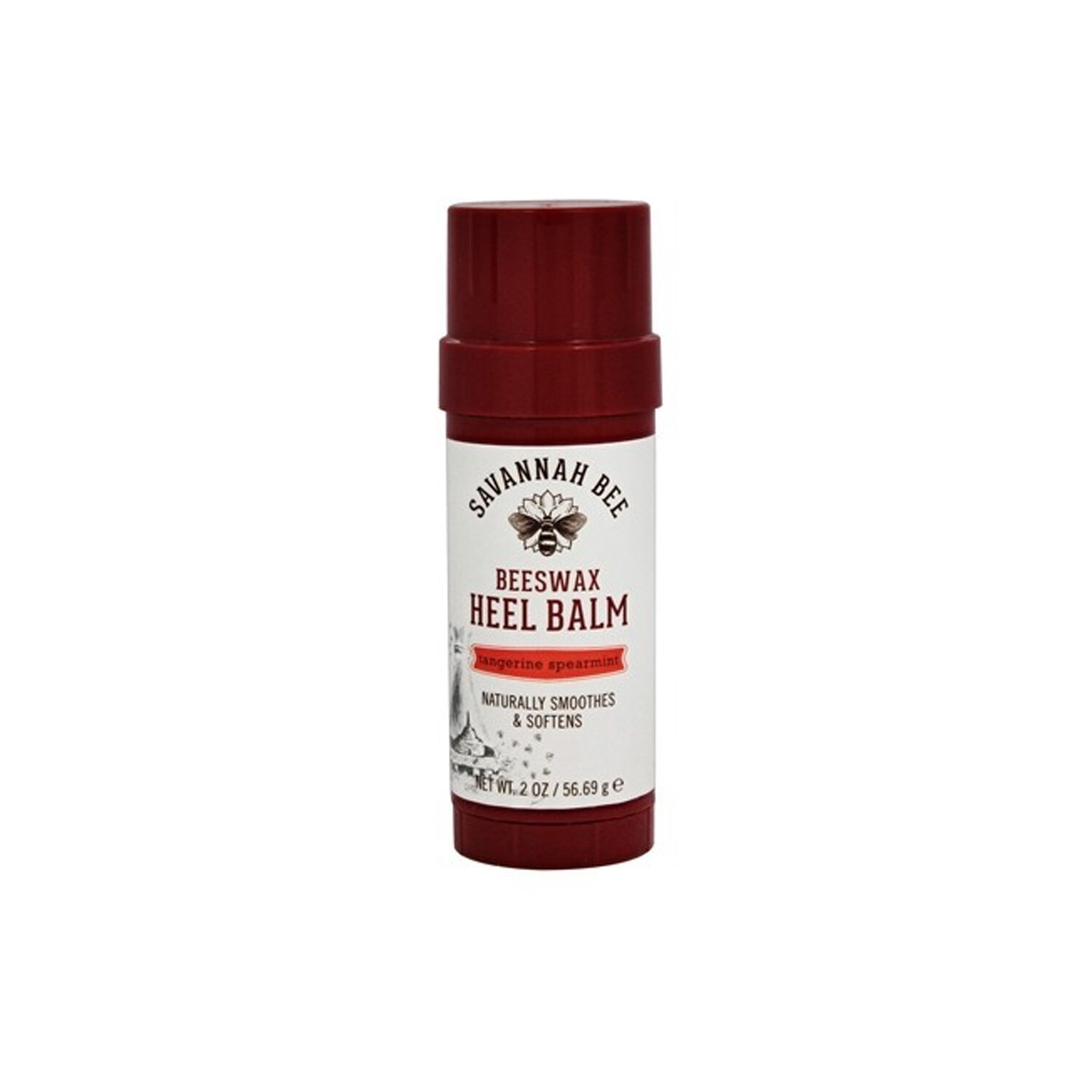 Savannah Bee Natural Beeswax Heel Balm Tangerine Spearmint, 2 Ounces