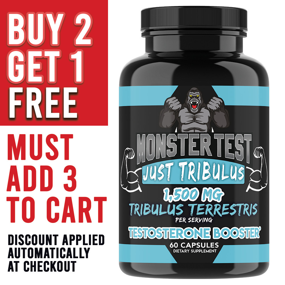 Monster Test Mens Just Tribulus 1,500 MG, Testosteron Booster Enhance Drive