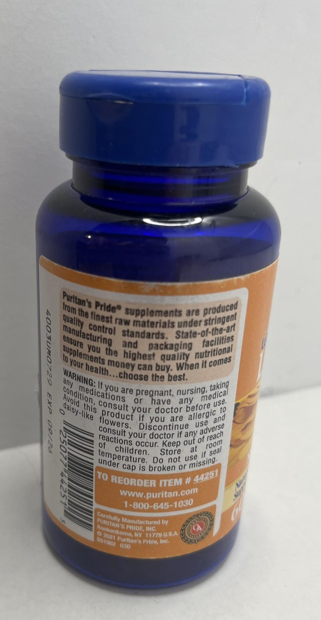 Puritan’s Pride Lutigold Lutein 40mg 60 Softgels Eye Health Zeaxanthin Exp 09/26