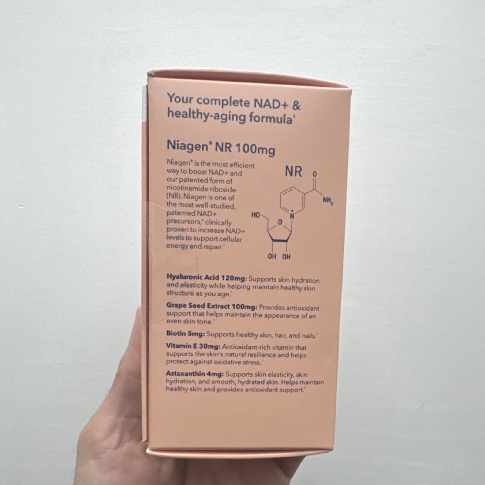 Tru Niagen Beauty Hair Skin Nails 100mg Vegetarian Gluten-Free 30 Capsules