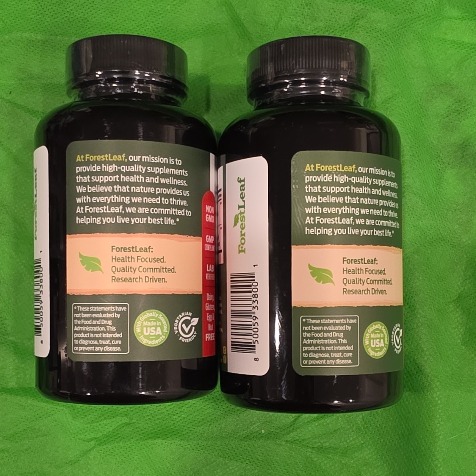 ForestLeaf Dual Berberine HCl 1300mg Gymnema Bitter Melon 90 Ct 2 Bottles