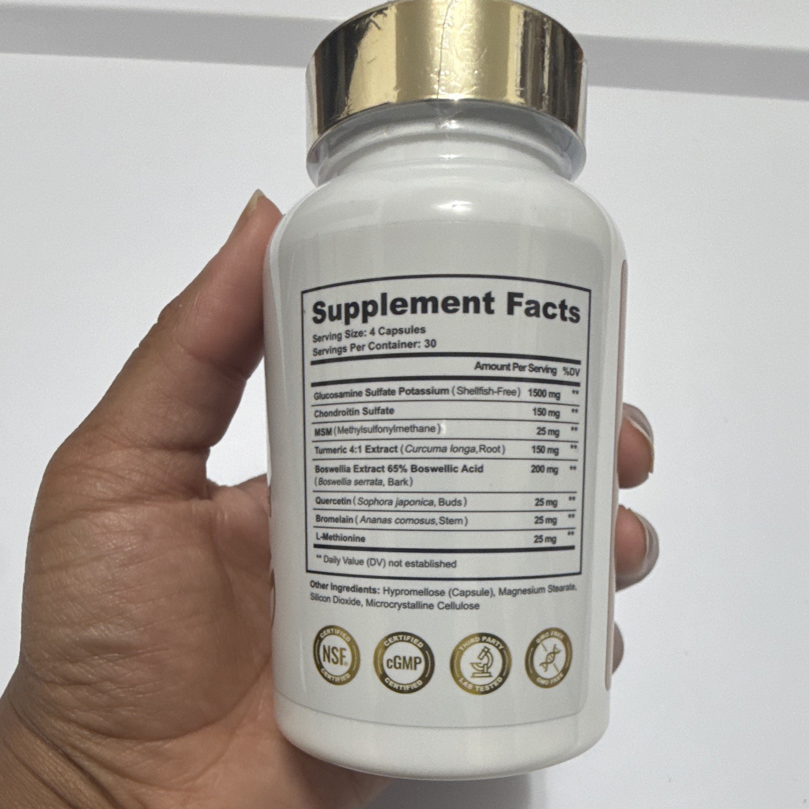 Funrich Joint Health Glucosamine Chondroitin MSM Turmeric 120 Capsules New
