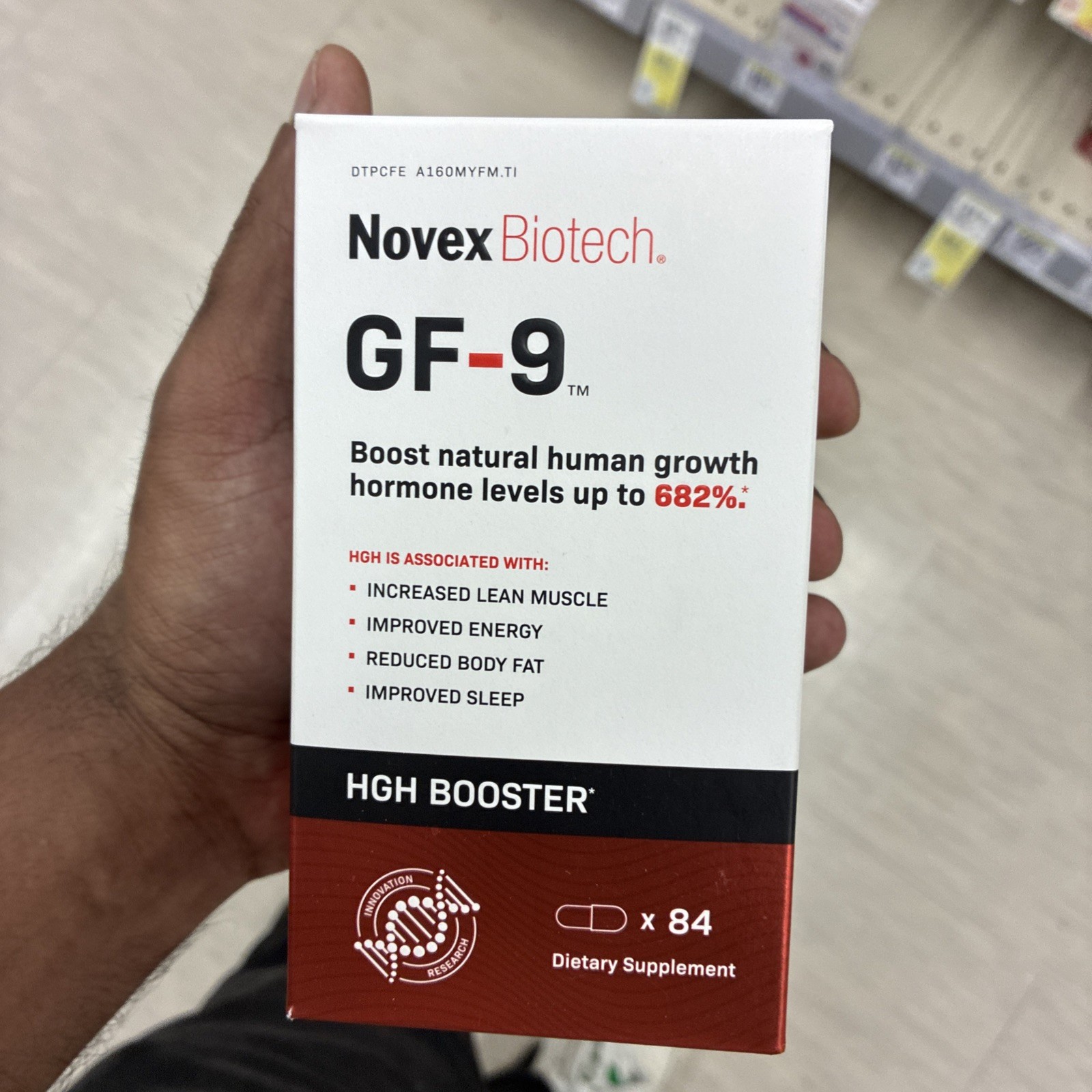 Novex Biotech GF-9 GH Boosting Supplement 84 Count – EXP 09/2026