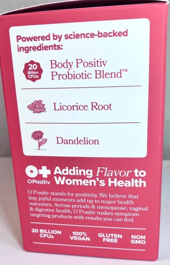 NEW – O Positiv URO Whole Body 20 Billion CFU Womens Probiotic 30 Caps EXP 6/26