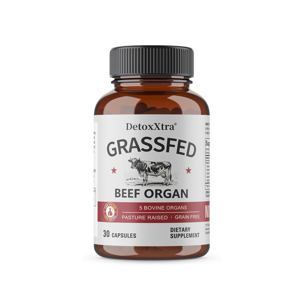 Beef Organ Complex, 5-in-1 Supports Energy,Vitality & Grain Free 30~120 Capsules