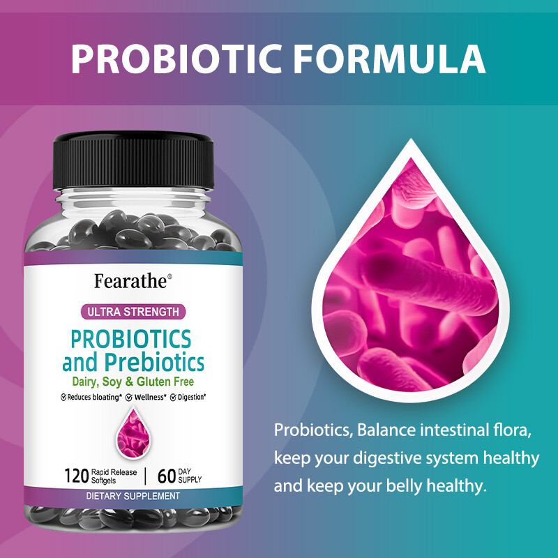 Probiotics & Prebiotics Capsules – Reduce Bloating,Digestive, Health Supplements