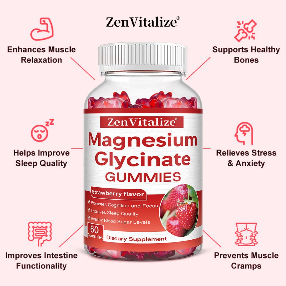 Magnesium glycine: Strengthens bones, relieves stress, and improves sleep.