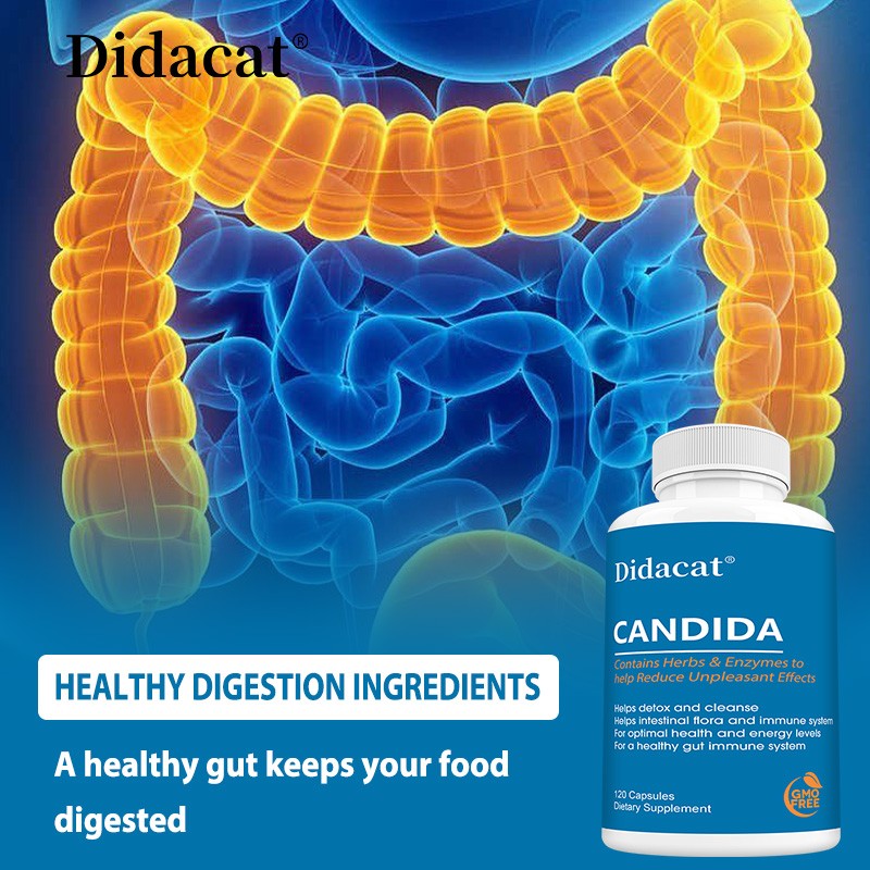 Candida Cleanse Supplement | Gut & Immune Health Support, 30/60/120 Capsules