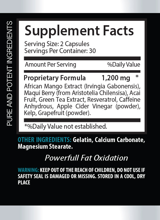 AFRICAN MANGO 1200mg – Resveratrol & Acai Fruit – Natural Grapefruit 1 Bottle