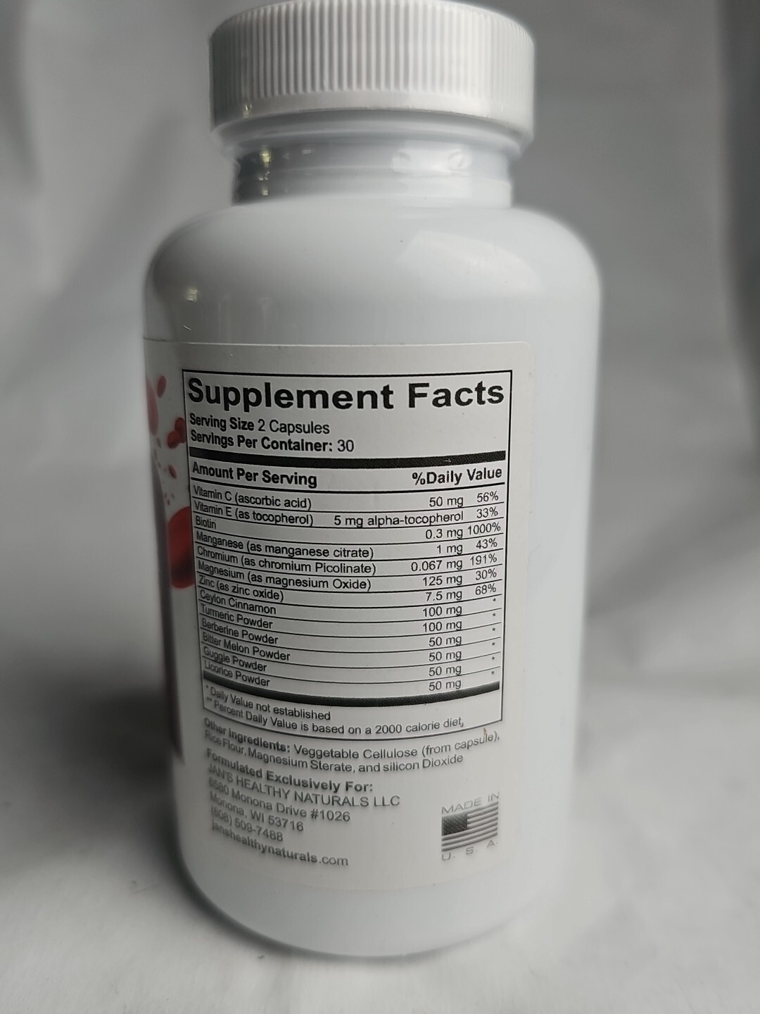 Jan’s Healthy Naturals Advanced Blood Sugar Control 60 capsules Exp 09/25 FRESH