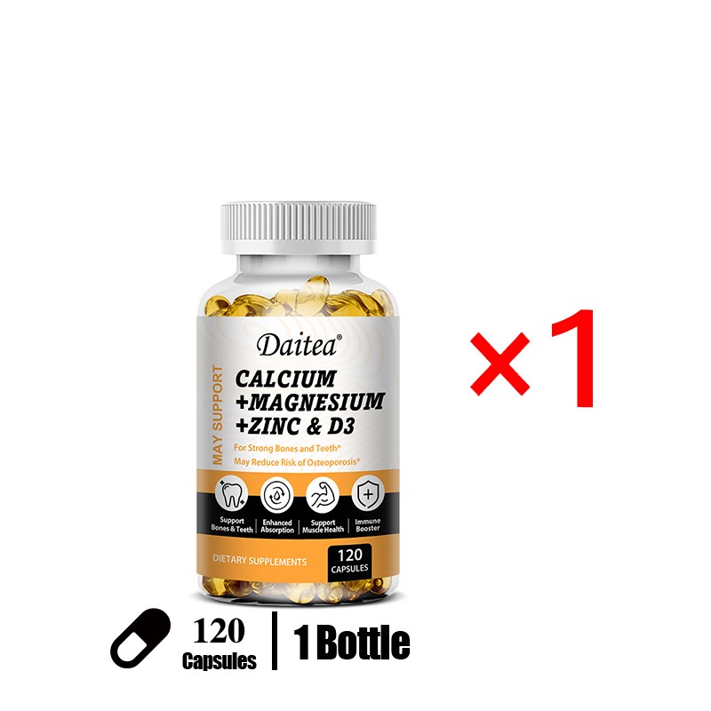 Calcium Magnesium Zinc With Vitamin D3 Promotes Bone Health Enhances Digestion