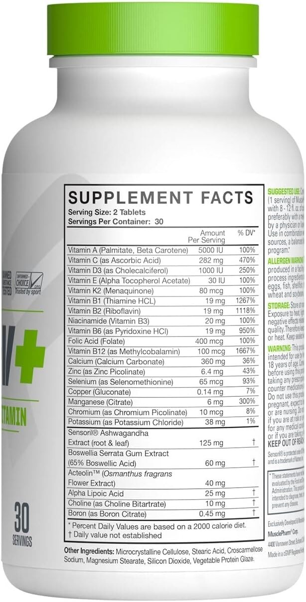 MP Essentials Multi-V+ Athlete Multivitamin 60 Tablets EXP 02/2026