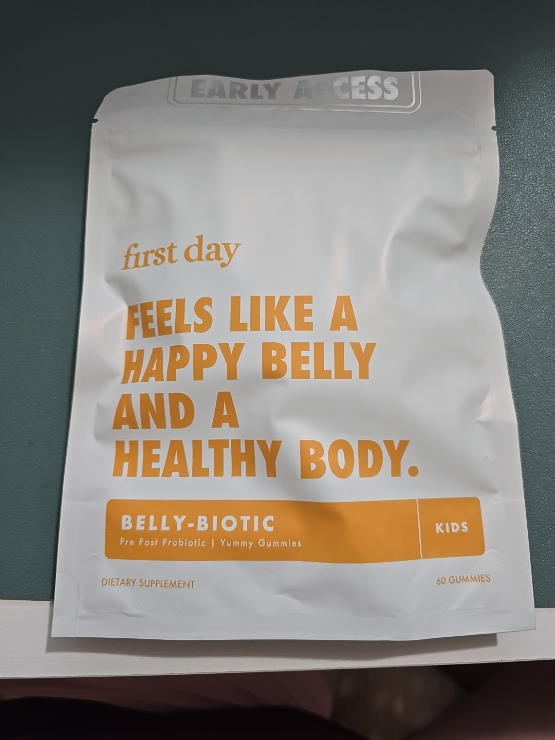 First Day Belly-Biotic For Kids Yummy Gummies Probiotics Pouch – 60 Gummies