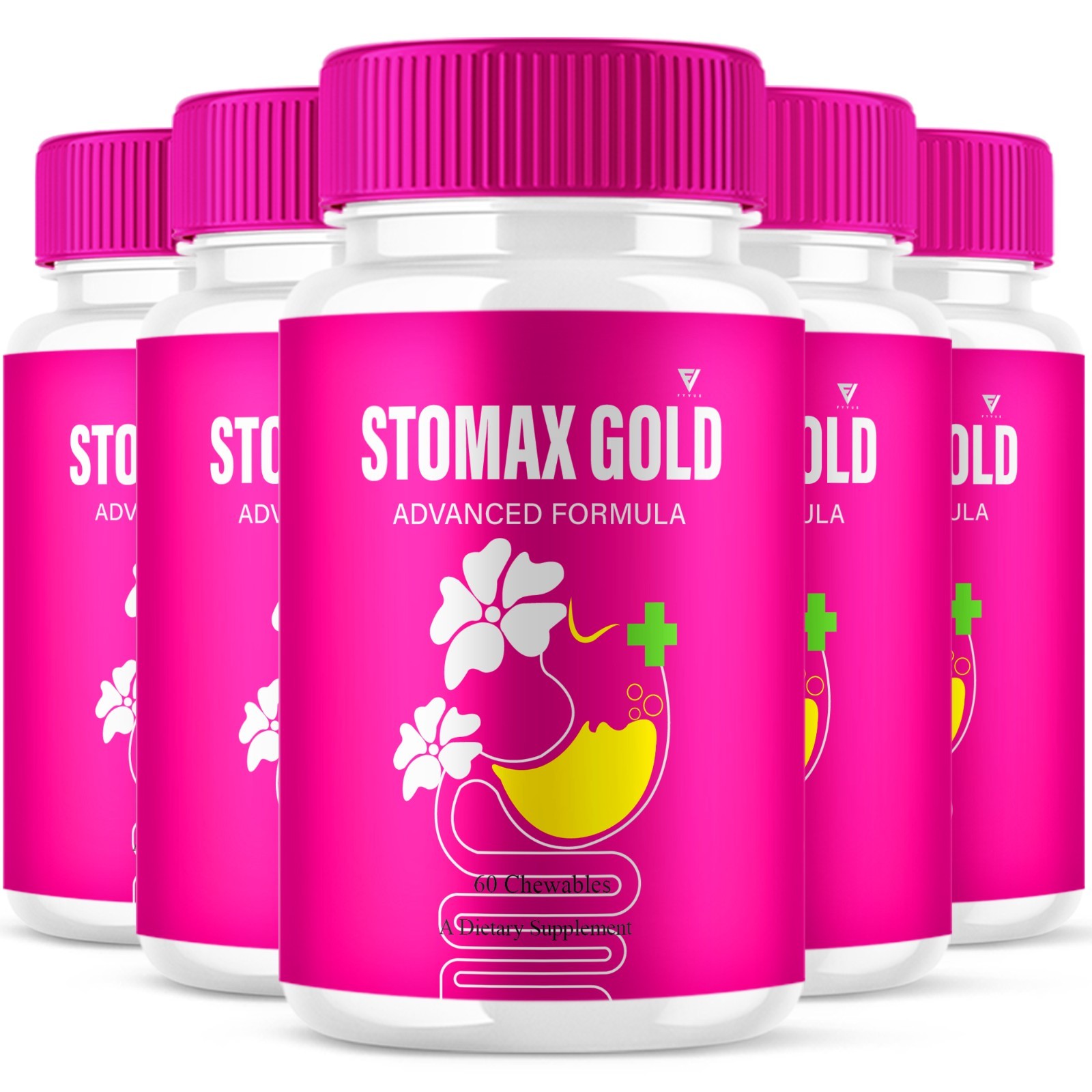 (5 Pack) Stomax Gold Digestive Support Supplement StomaxGold (300 Capsules)