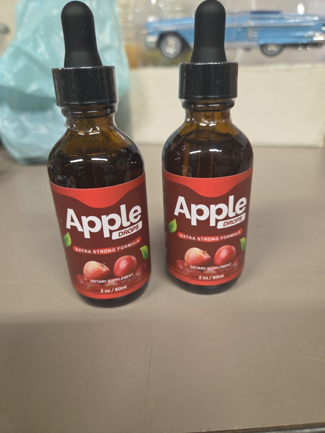 2 Pack Apple Keto Drops Dietary Supplement Extra Strong Formula, 2 oz (60ml)