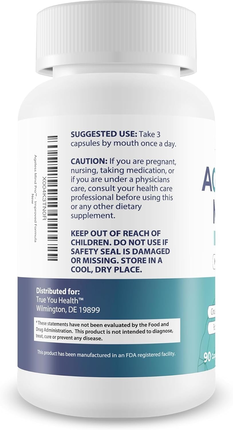 AGELESS MIND PRO NOOTROPIC BRAIN SUPPLEMENTS FOR MEMORY & FOCUS, BRAIN BOOSTER