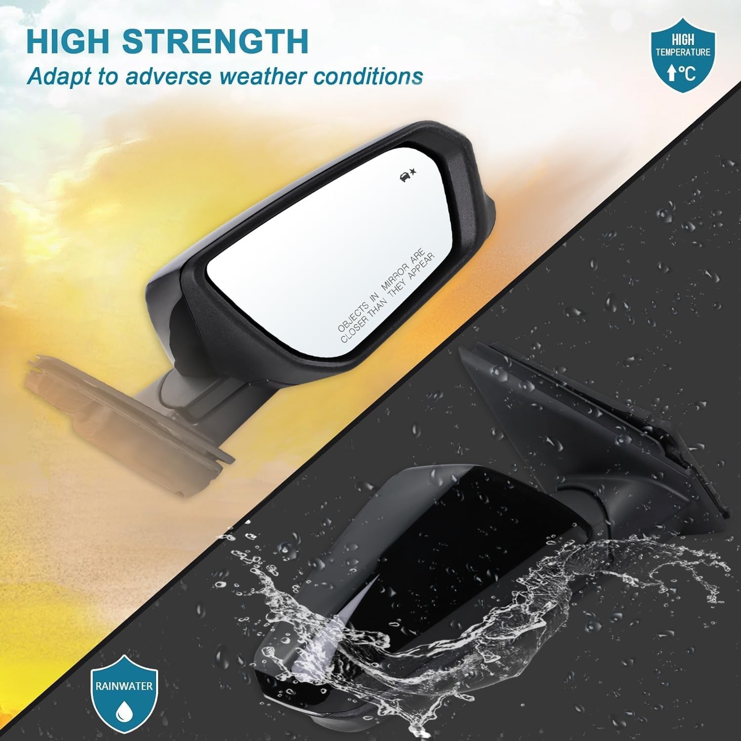 Right Passenger Side Mirror Compatible with 2018 2019 2020 2021 2022 2023 2024 C