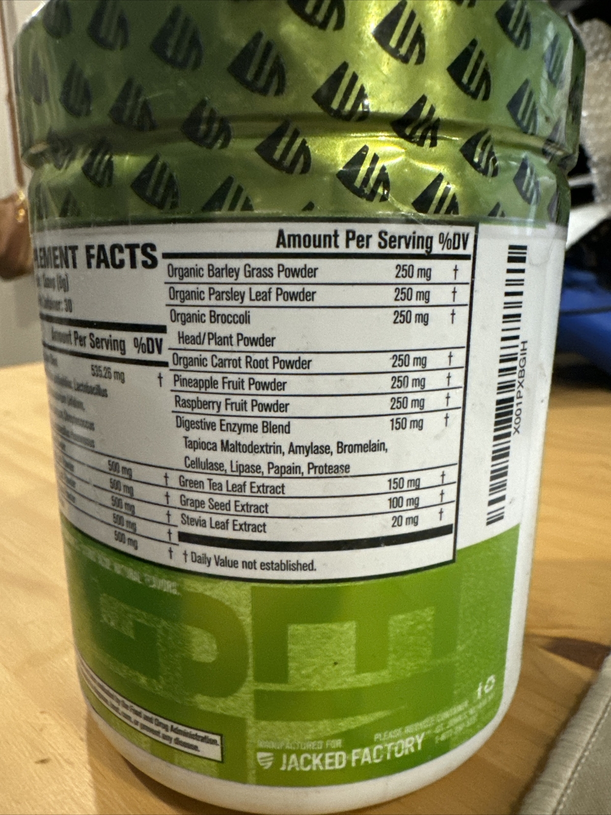 Green Surge +Caffeine Greens Superfood Powder Sour Apple 6.5oz Sealed