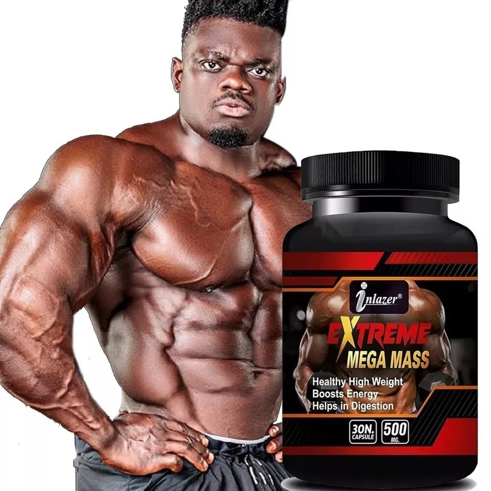 (1 pack) Inlazer Mega Mass Herbal Capsule For Daily Wellness Supplement – 30 Ct