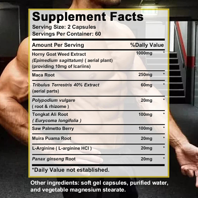 Muscle Health Supplements Improve Endurance Boost Energy Focus 120 Capsules US