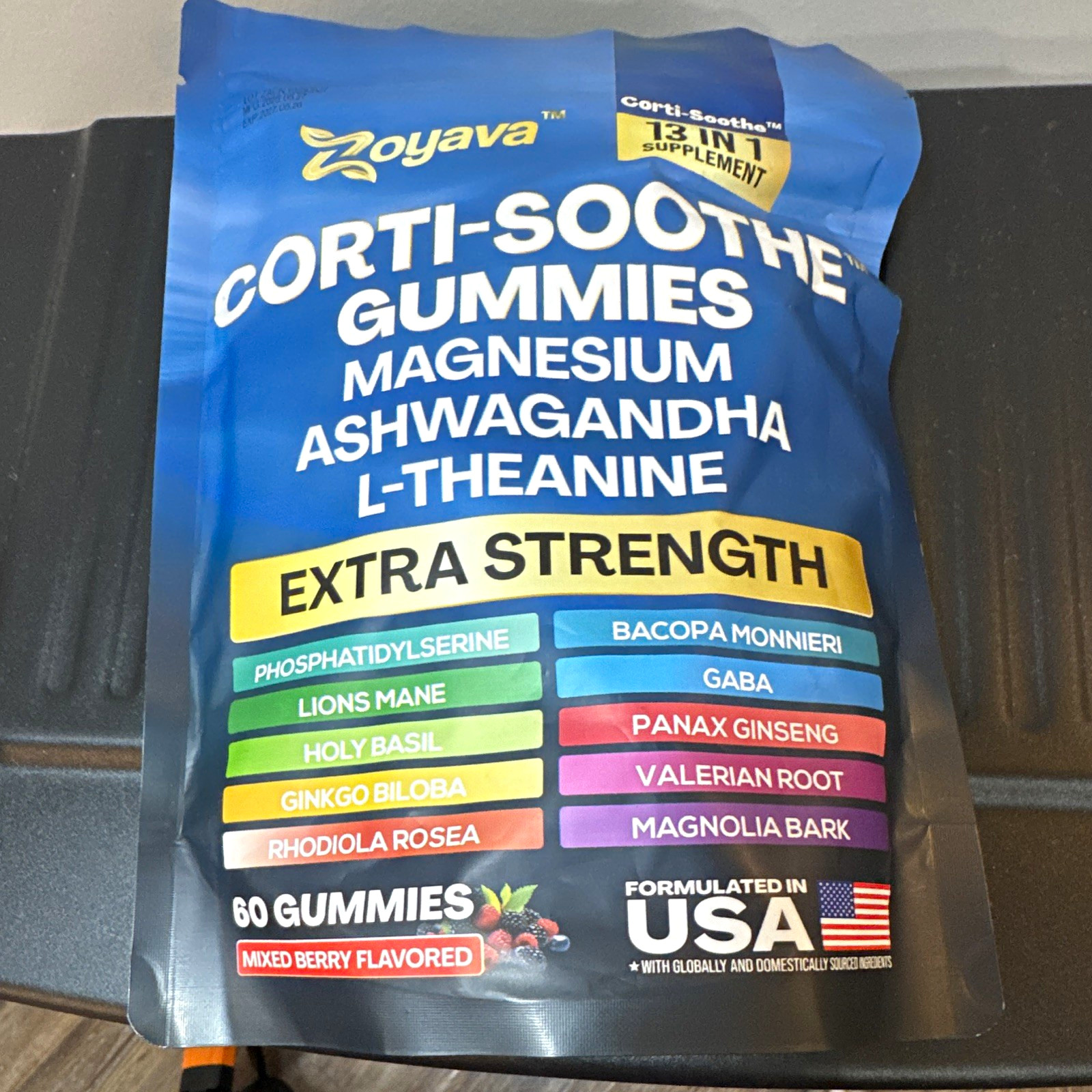 Zoyava Corti-Soothe Extra Strength Gummies 13-in-1 Mixed Berry Non-GMO 60