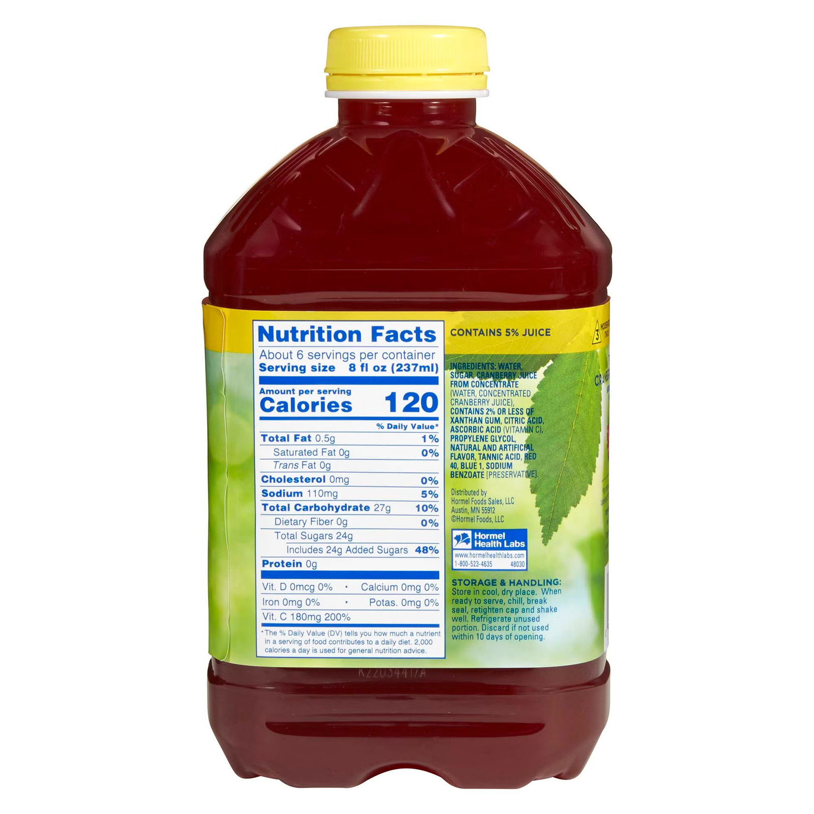 Thick & Easy Thickened Beverage Cranberry Juice 46 oz. Bottle