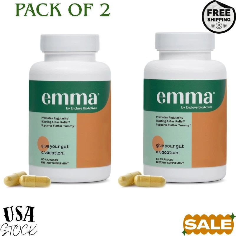 Emma Relief Supplement Konsciens Keto For Gut Bloating 60 Capsules pack Of 2