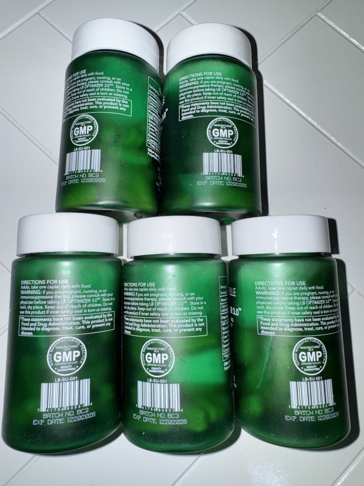 5 Pack- Lorde Belle LB Optimizer 3.0 – 30 Caplets New Sealed