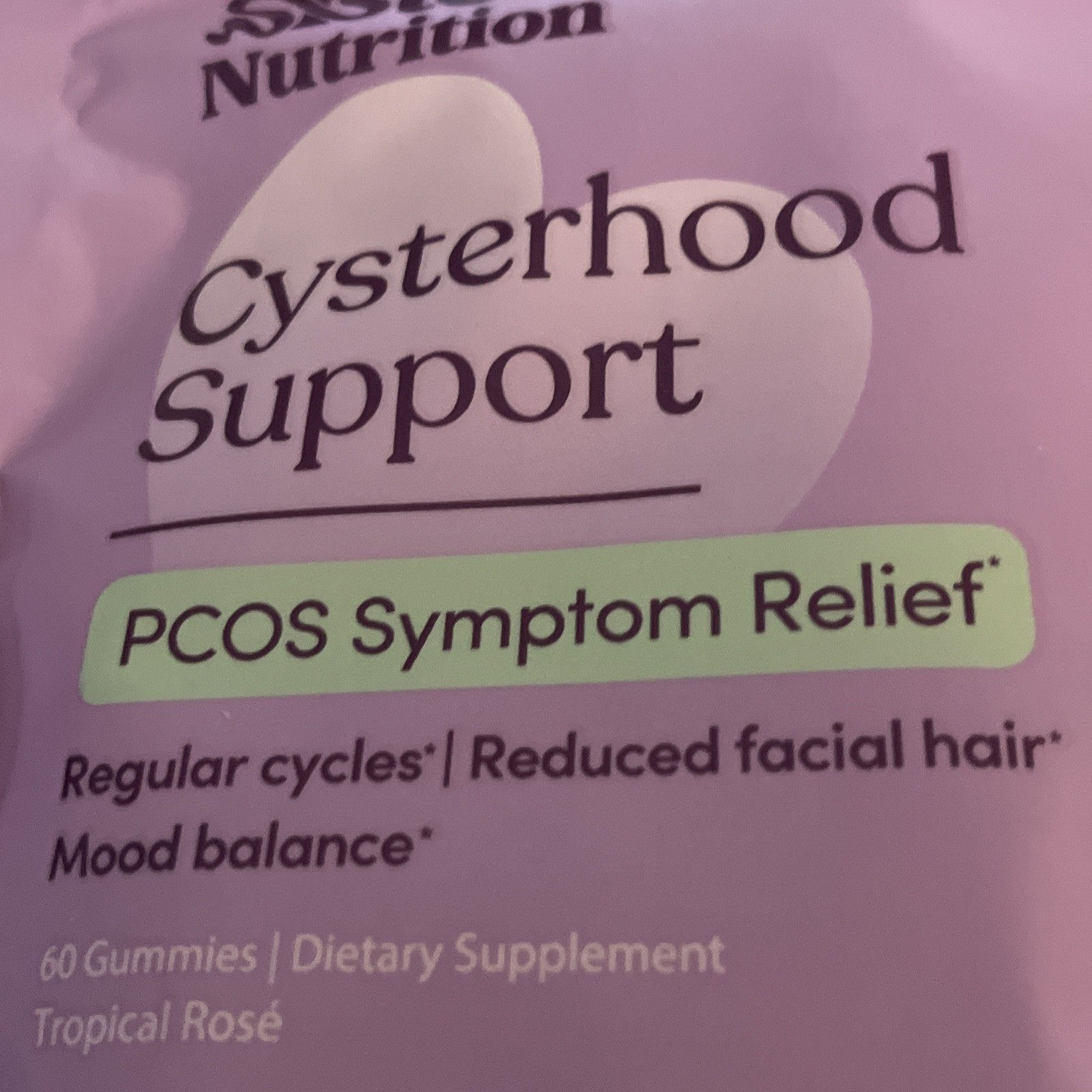 Sisters Nutrition Cysterhood Support Gummies 60 Count PCOS Relief Tropical Rosé