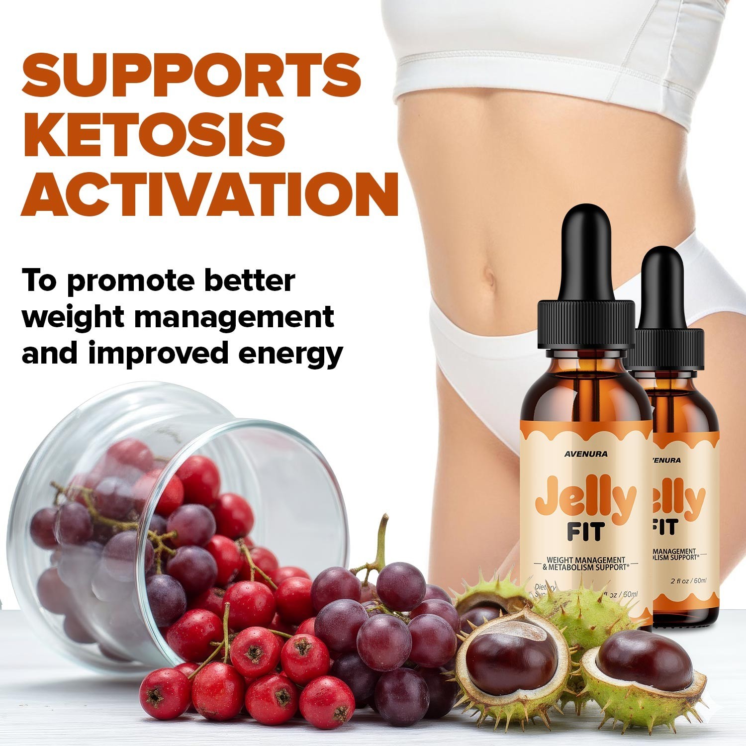 (3 Pack) Jelly Fit Liquid Drops – JellyFit Natural Blend Advanced Formula Drops