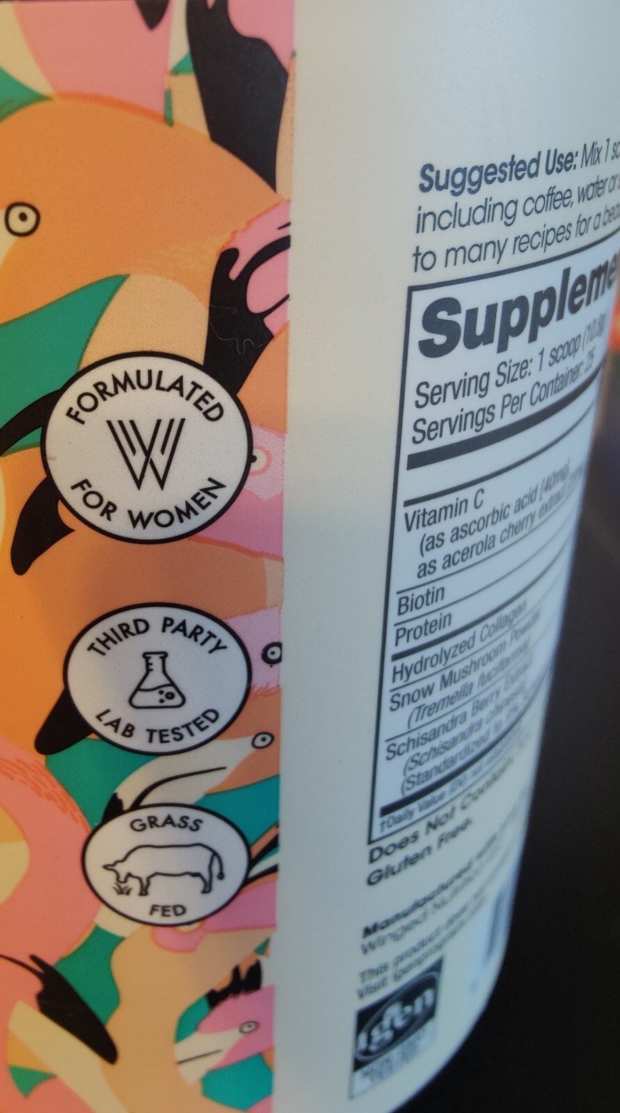 Winged Women’s Wellness Glow Up Collagen + Adaptogen Powder – NEW 9.52 oz oz