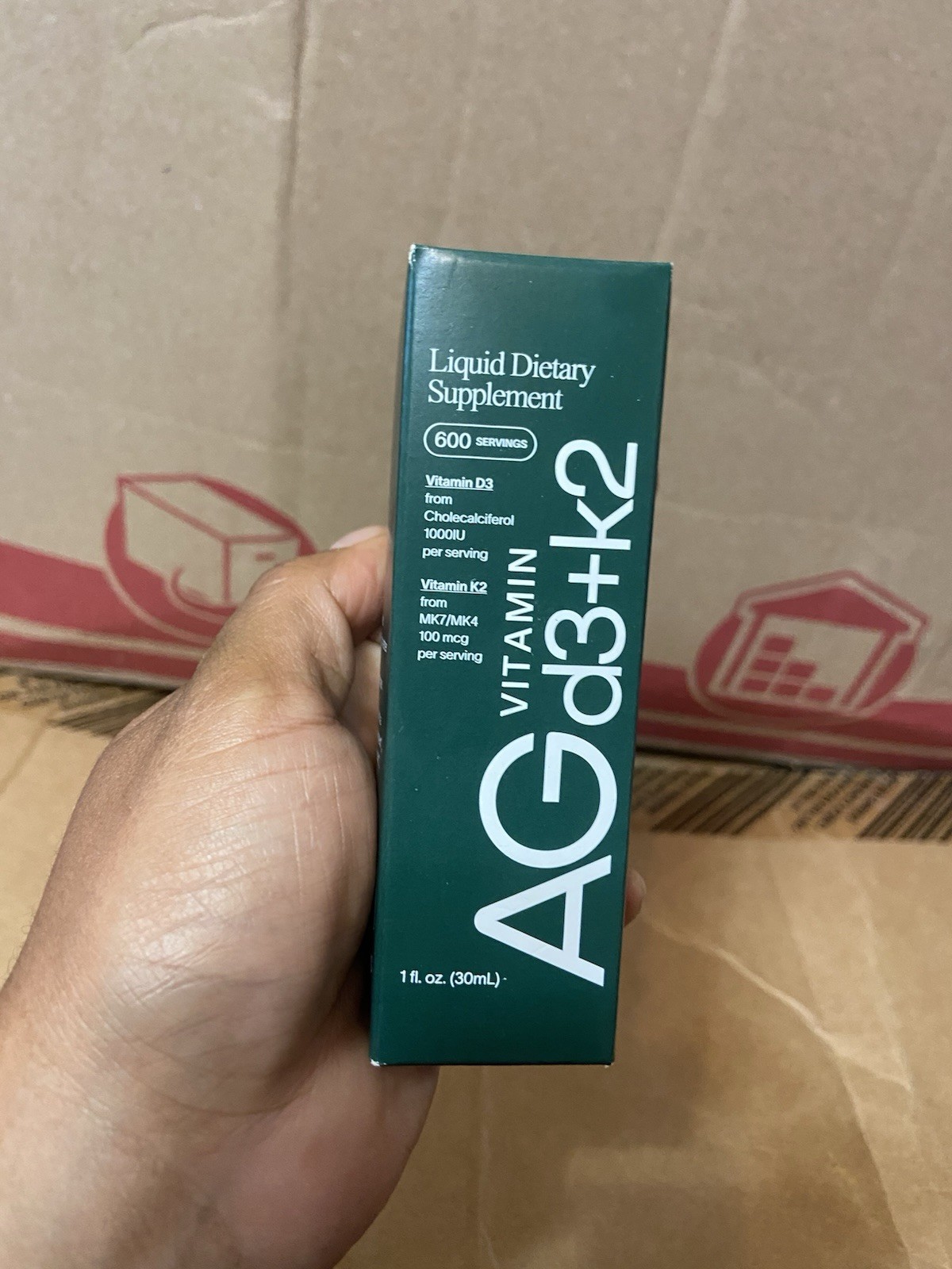 AG1 Vitamin d3+k2 Liquid Dietary Supplement – 1 oz Bottle New in Box Exp.12/25
