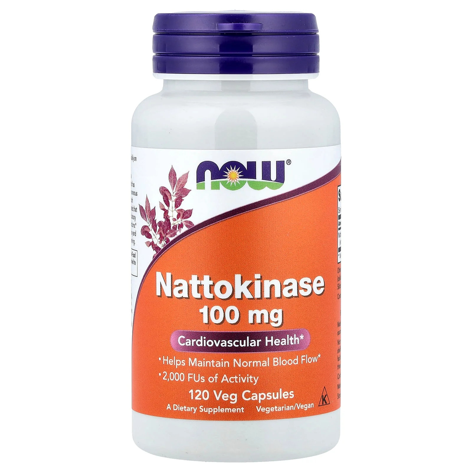 2 X NOW Foods, Nattokinase, 100 mg, 120 Veg Capsules